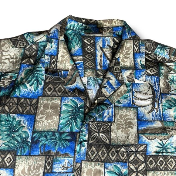 Vintage Royal Creations Hawaiian Floral Aloha Short Sleeve Shirt Men’s Size L - Picture 2 of 5